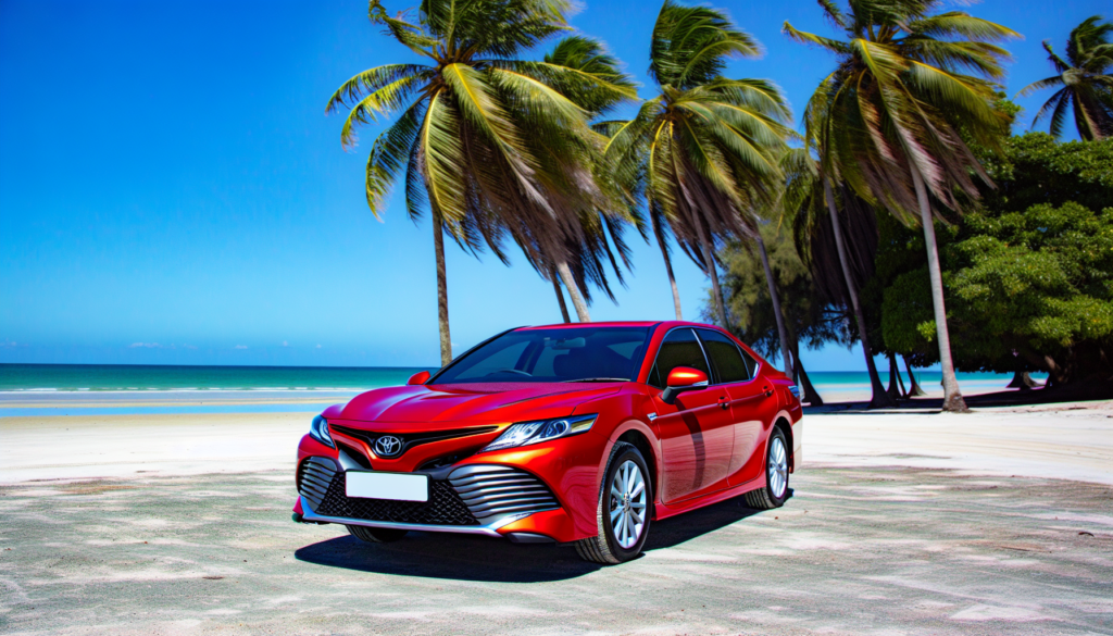 Red Toyota Camry car rental in Los Angeles