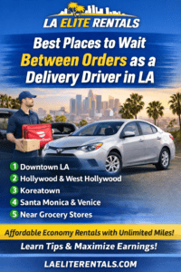 Best Places to Wait Between Orders as a Delivery Driver in LA